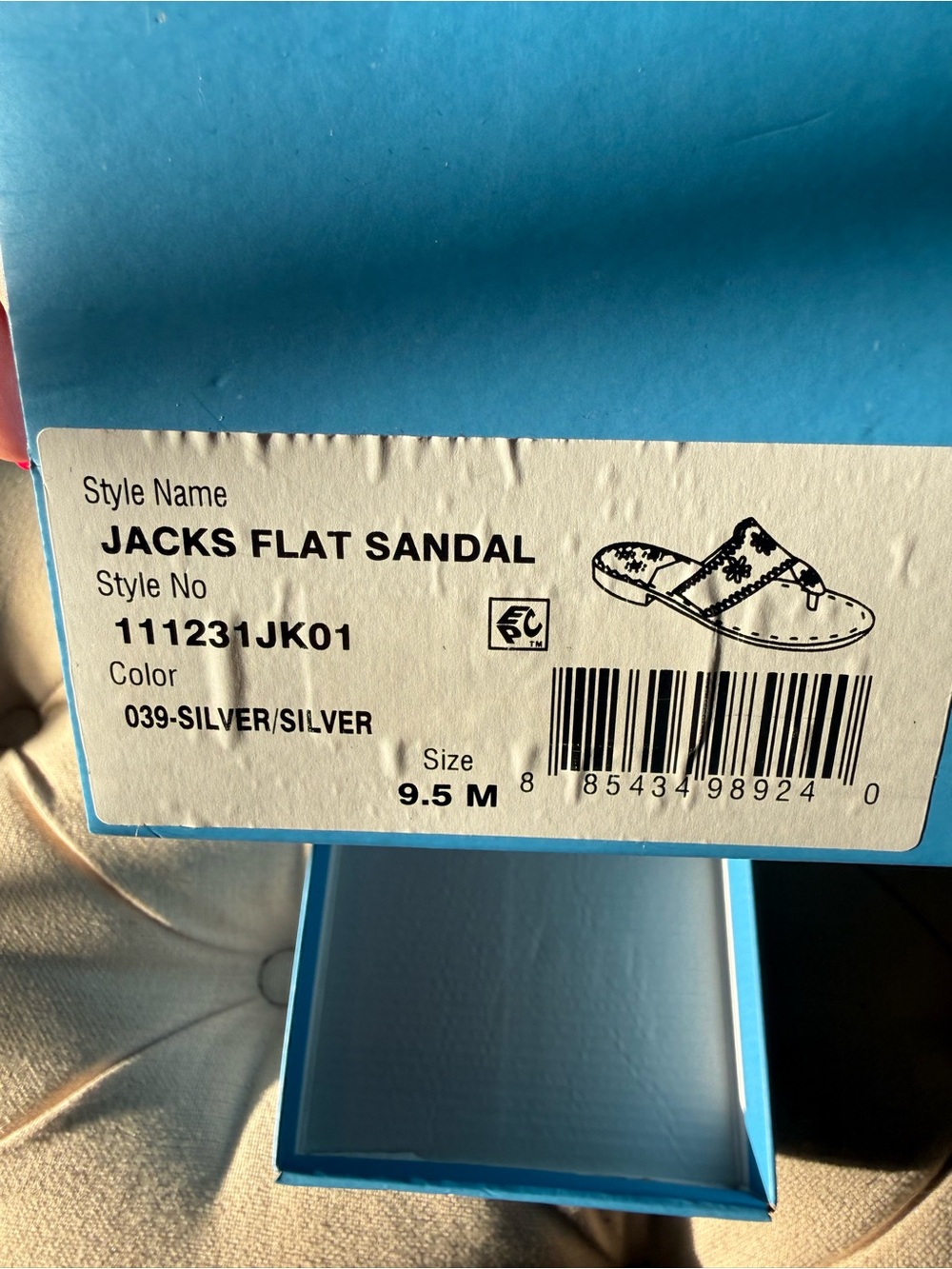 Jack Rogers Metallic Silver Slide Sandals